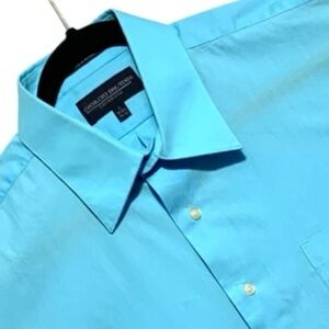 Giorgio Brutini Blue Long Sleeve Men's Dress Shirt L‎ 16-16.5 32/33 Excellent